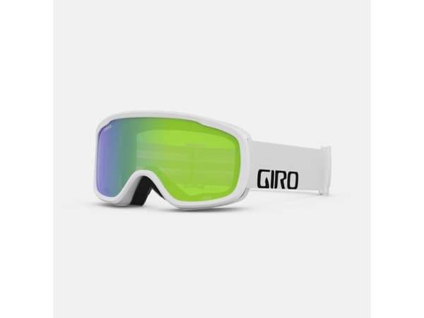 Giro Cruz Flash Goggle, Vit, Unisex, Sfärisk lins, Polykarbonat, Vit, Grön