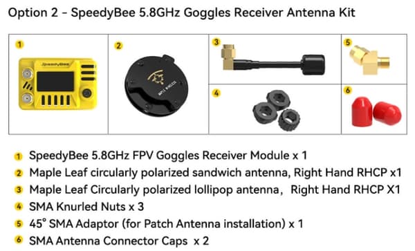 Speedy Bee 5.8GHz Goggles Receiver Module Combo