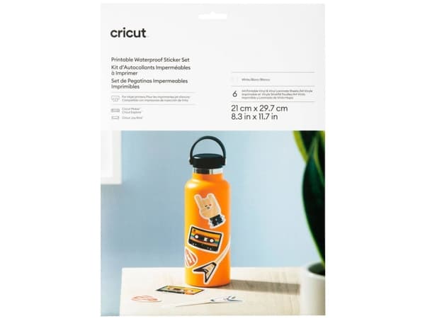 Cricut tarrasarja Vedenpitävä A4 foliosarja Leikkausleveys 29,7 cm Valkoinen