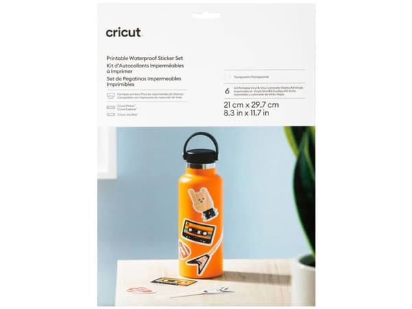 Cricut - Transparent - A4 (210 x 297 mm) 6 ark hängande förpackning - vinyl