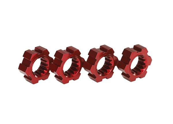TRX-7756R Wheel hubs Aluminium Red (4)