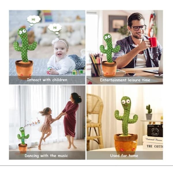 Cactus Plyschleksaker - Sång och dans - 120 sånger - Elektronisk plyschleksak