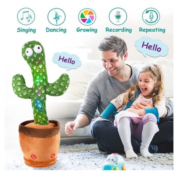 Cactus Plyschleksaker - Sång och dans - 120 sånger - Elektronisk plyschleksak