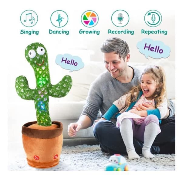 Cactus Plyschleksaker, Sång- och danskaktus för barn (120 låtar), Electronic Record Plyschleksak,