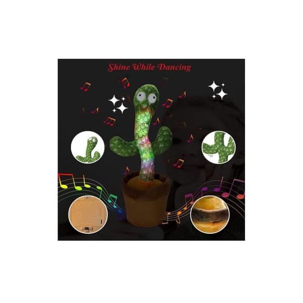 Singing Cactus, Talking Cactus Repete Hemtillbehör presenter för barn (120 Singing+Dancing+Recording+Lighting)