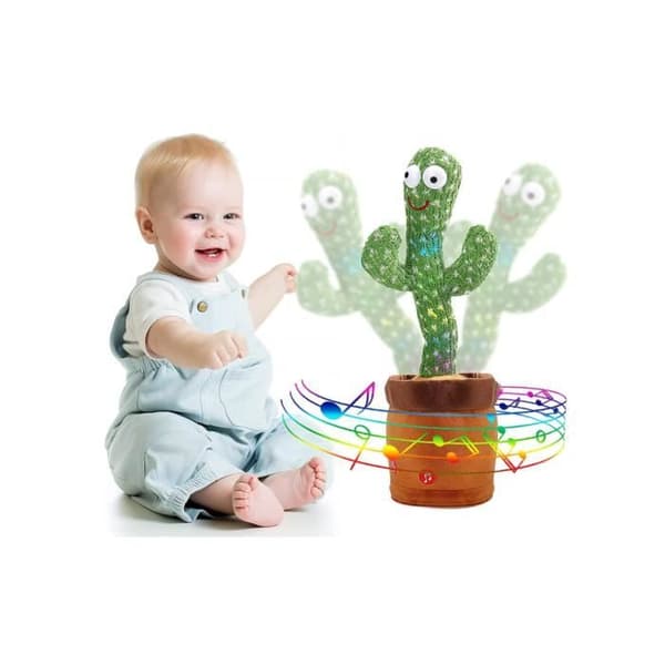 Singing Cactus, Talking Cactus Repete Hemtillbehör presenter för barn (120 Singing+Dancing+Recording+Lighting)