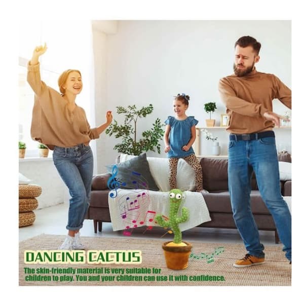 Kids Cactus Toy, Dancing Cactus, Kids Plyschleksak, Lär dig att prata, Dockor, 120 låtar, Inspelning
