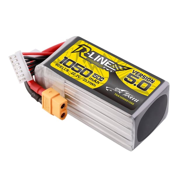 6s  1050mAh -150C- Gens Ace Tattu R-Line 5.0 XT60