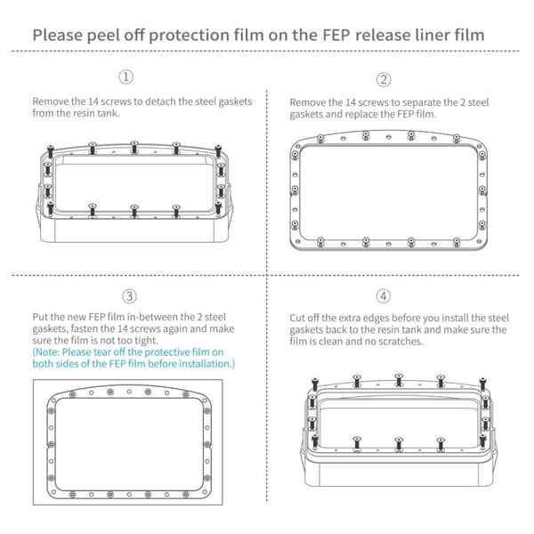 Elegoo Mars 4 / 5 FEP film- 5pcs