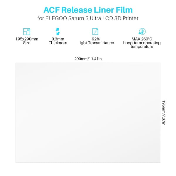 Elegoo Saturn 3 Ultra ACF film- 5pcs