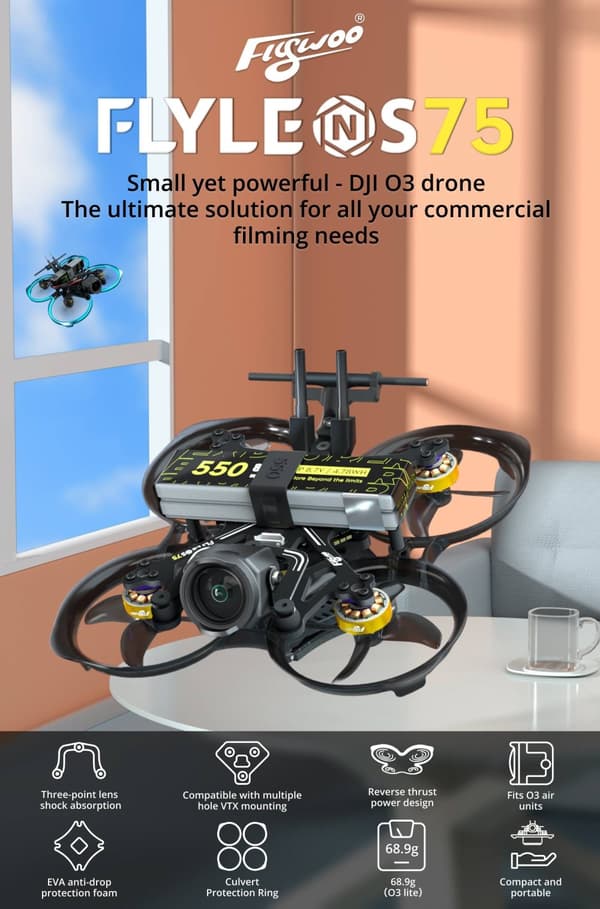 Flywoo FlyLens 75 HD Whoop DJI O3 Kit