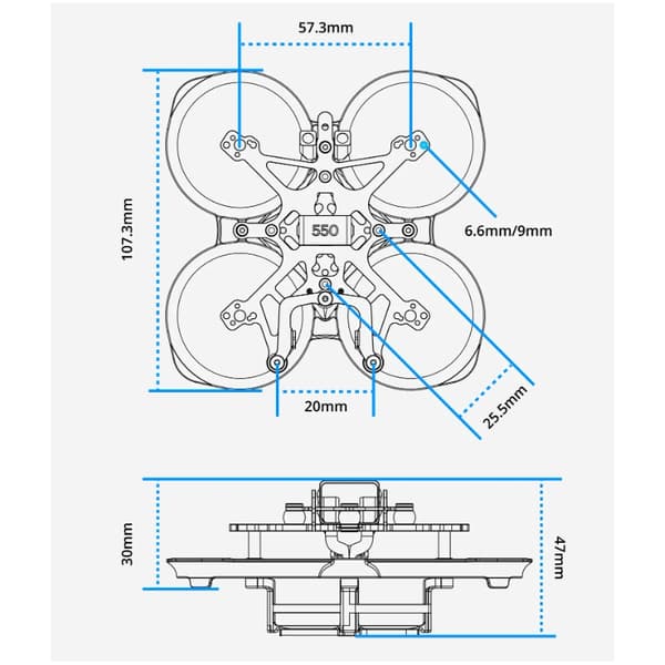 Flywoo FlyLens 75 O3 Frame Kit