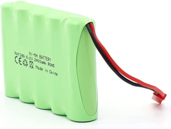 Yunique 6V 2400mAh Ni-MH AA-batteri med JST-stik | Inklusiv USB-oplader | Til RC og værktøj
