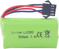Miniatyrbild 4 av 7: Yunique - Höghastighets 7,4V 500mAh litiumbatterier - EC16 DE85-kompatibel för fjärrkontrollbåt, fartygsmodell och bil - 2 stycken