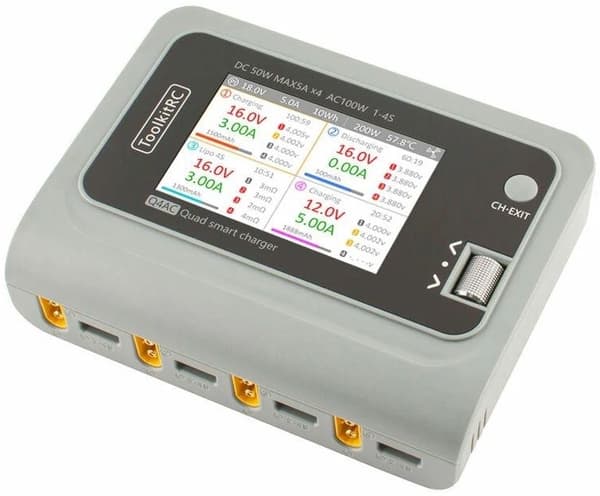 VærktøjssætRC Q4AC 4x50W AC/DC Smart Charger XT60