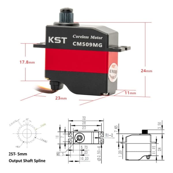 KST CM509MG Micro Servo Digital 6kg/0.08s
