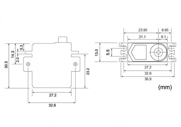 Futaba BLS-CM600 S.Bus Servo 8.3kg/0.09sek