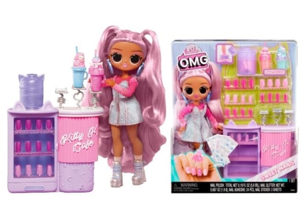 L.O.L. Surprise! OMG Sweet Nails - Kitty K Café, Modedocka, Honkoppling, 4 År, Pojke/flicka, Multifärg