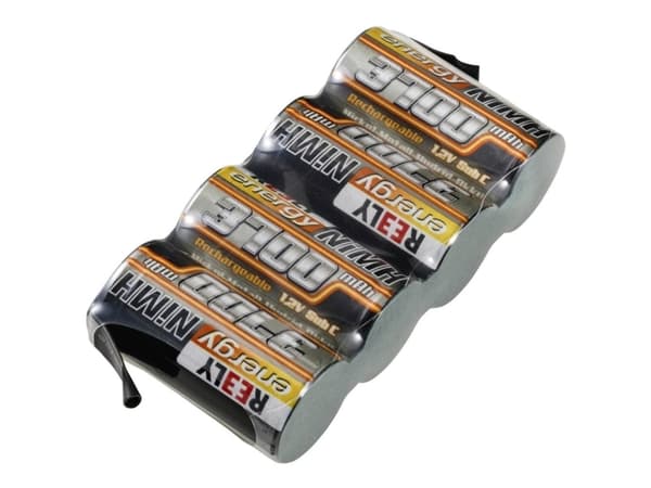 Reely Modelbyggeri-batteripakke (NiMH) 4,8 V 3700 mAh Celletal: 4 Sub-C Side by Side