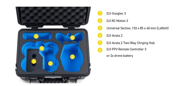 Hårdt etui til DJI Avata 2 - Sort