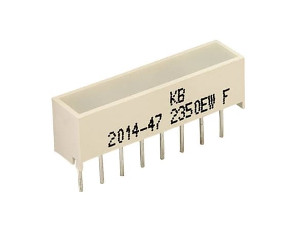 Kingbright KB-2350EW LED-søjlediagram 4x Rød (L x B x H) 20.04 x 4.86 x 6.1 mm