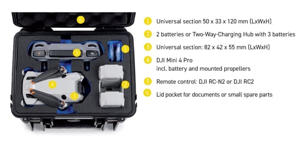 Hardcase for DJI Mini 3/4 Pro - Yellow