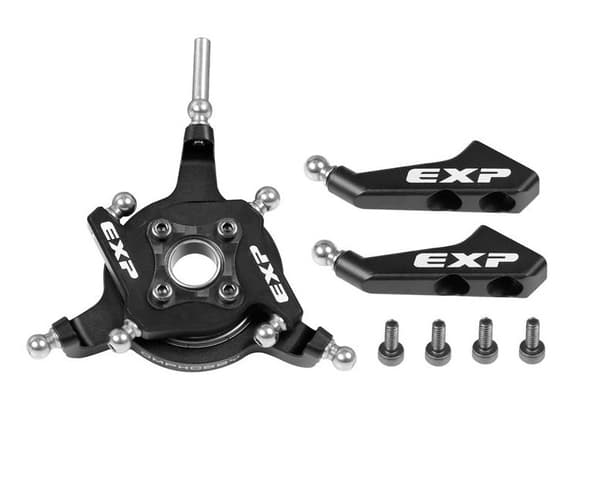 OSHM4126B M4 Exp Upg set Swashplate + Arms Black