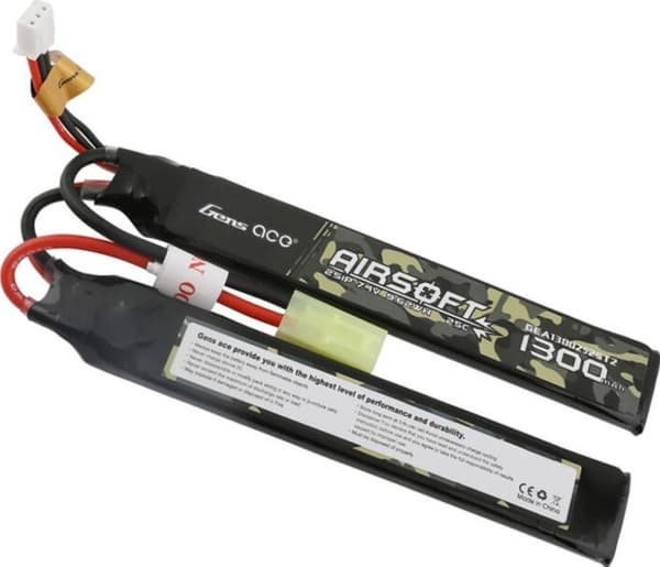 Gens Ace Akumulator Gens ace 25C 1300mAh 2S1P 7.4V Saddle Airsoft Gun Lipo z konektorem mini Tamiya