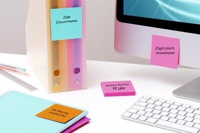 3M Lipnūs lapeliai POST-IT Super sticky kubas, 76 x 76 mm, 350 lapelių, geltona