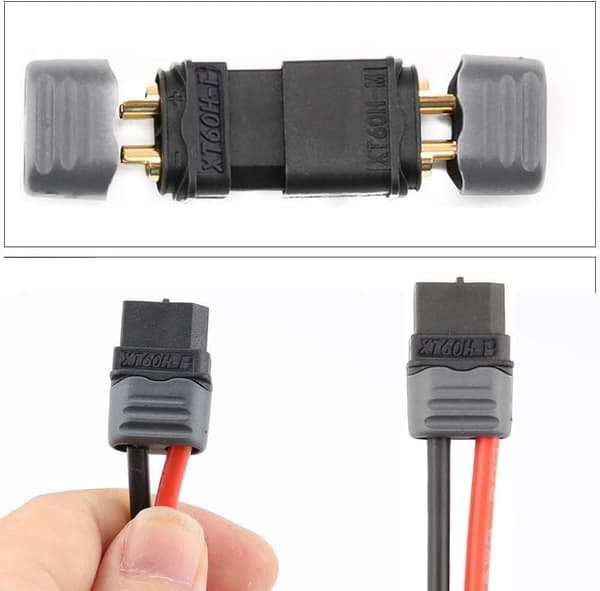 Yunique 5 par XT60H stik han hun (5 par XT60H stik + 5 par XT60H etuier), sort