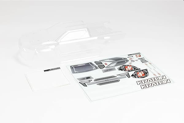 ARA402320 Kraton 4S Clear Body 4x4 w/Decals
