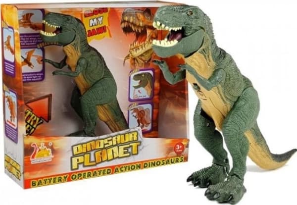 Lean Toys Tyrannosaurus Dinosaurie Batteridriven Grön Gång