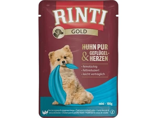RINTI 93004, Vuxen, Alla raser, Kyckling, Hjärta, Höns, 100 g, Utan soja