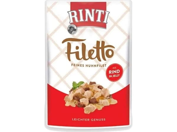 RINTI Filetto, Aikuinen, Kaikille roduille, Naudanliha, Kana, 100 g