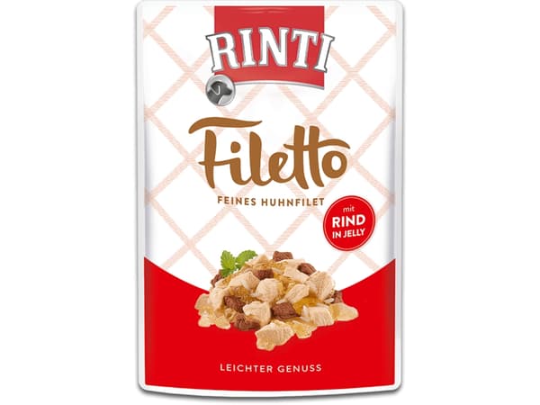 RINTI Filetto, Aikuinen, Kaikille roduille, Naudanliha, Kana, 100 g