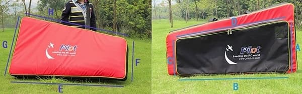 Pilot-RC Wing Bag for 120cc - Red/Black
