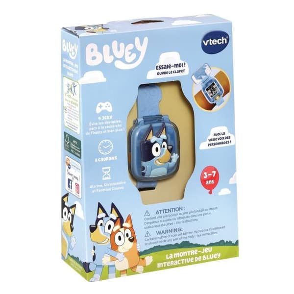 VTECH BLUEY Interactive Game Watch - Vit - Unisex - Från 3 år - Flerfärgad - För barn