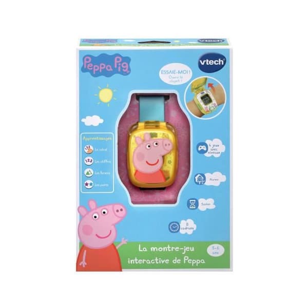 Peppa Pig VTECH Interactive Game Watch - För barn från 3 år och uppåt - Flerfärgad
