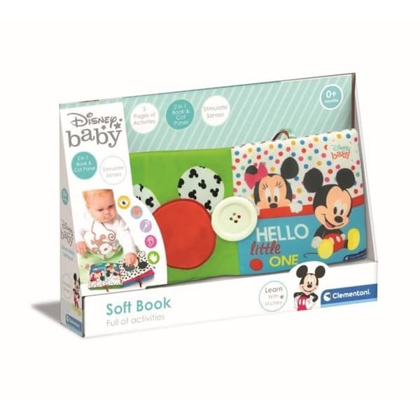 Tyg aktivitetsbok - CLEMENTONI - Disney Baby - Vit - För barn från födseln