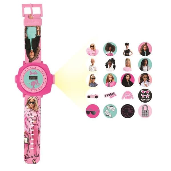 Barbie digitalklocka - LEXIBOOK - 20 bildprojektion - Justerbart armband