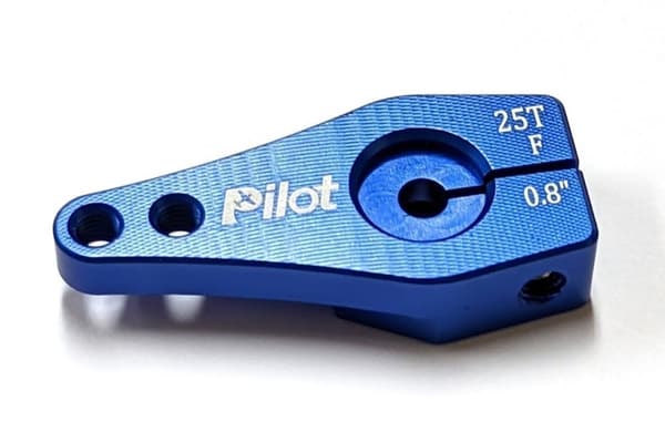 Pilot-RC Servohorn Single 25T 0.8&quot; Blå (1 stk