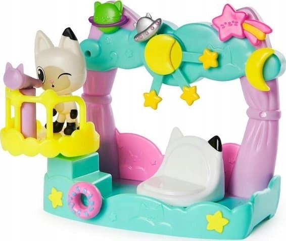 Gabby&#039;s Dollhouse , Pandy Paws Dreamy Balcony Playset, 8-Pieces with Toy Figures, Doll House Accessories &amp; Sensory Play, Kids Toys for Girls