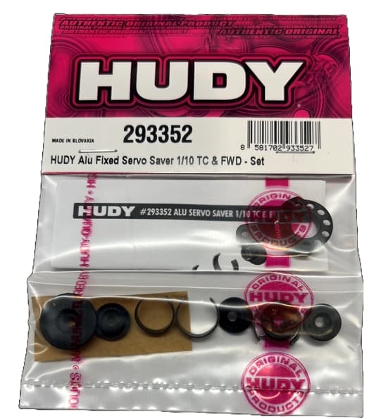 Hudy Alu Fixed Servo Saver 1/10 TC & FWD Set