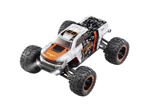 Reely RaVage 4x4 V2 Orange/White Brushed RC modellbil i skala 1:16 Elektronik Monster Truck 4WD RtR 2,4 GHz inkl. batteri och laddningskabel