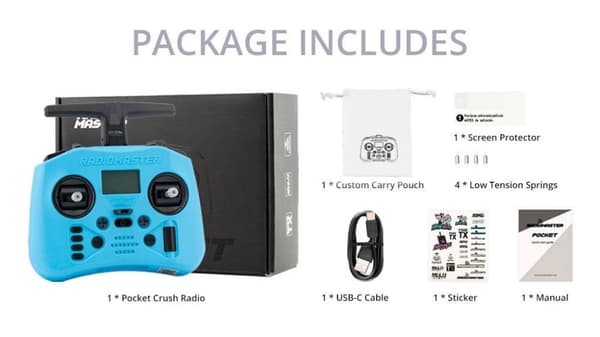 Radiomaster Pocket Crush 16ch ELRS LBT - Gul