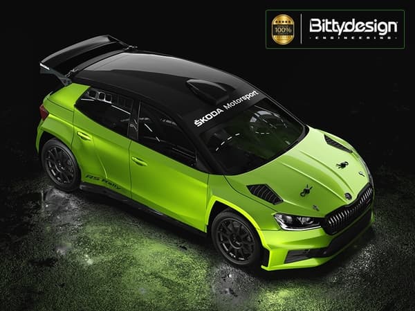 Bittydesign Skoda Fabia RS Rally2 1/10 190mm karro