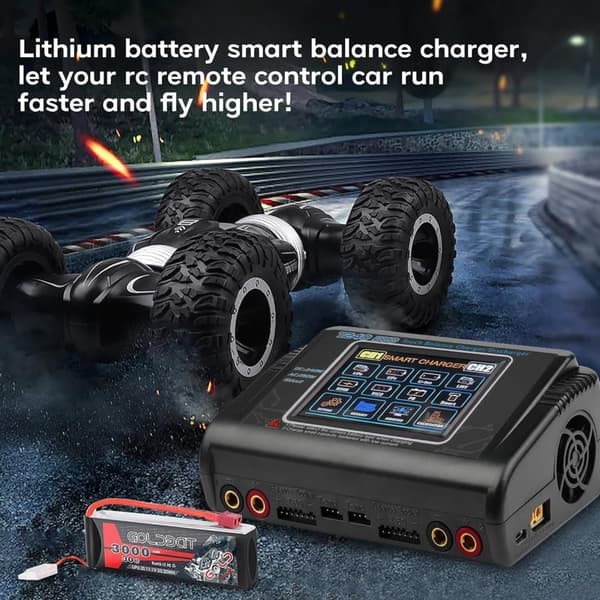 HTRC T240 DUO RC Smart oplader / balancer til Li-ion, LiPo, LiFe, LiHV, NiCd, NiMH, PB - Dobbelt multifunktionel oplader, AC 150W / DC 240W, 10A