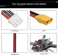 Pikkukuva 4 / 4: Lipo-akku 3 kennoa 11.1V 5200mAh 80C XT60-liittimellä, silikonikaapelilla ja kovalla kuorella - mitat 138x47x36mm, paino 359g - Suuri teho RC