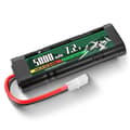 Miniatyrbillede 1 af 5: NiMH 7.2V 5000mAh genopladeligt batteri med Tamiya-stik og silikonekabel - 6 celler - størrelse 135X47X24mm - Høj kapacitet til RC-modeller