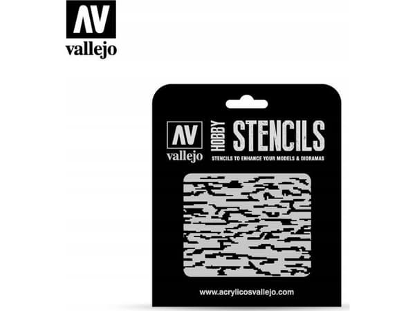 Vallejo Vallejo: ST-CAM004 - Stencils - Pixelated Modern Camo